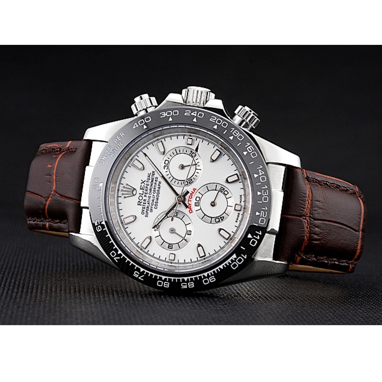 Best AAA Replica Sites Daytona Rolex Steel Bracelet Dial 622631 White Case Stainless Leather Cosmograph Brown 0821